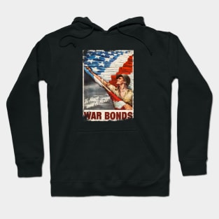 War Bonds WWII Poster Vintage Hoodie